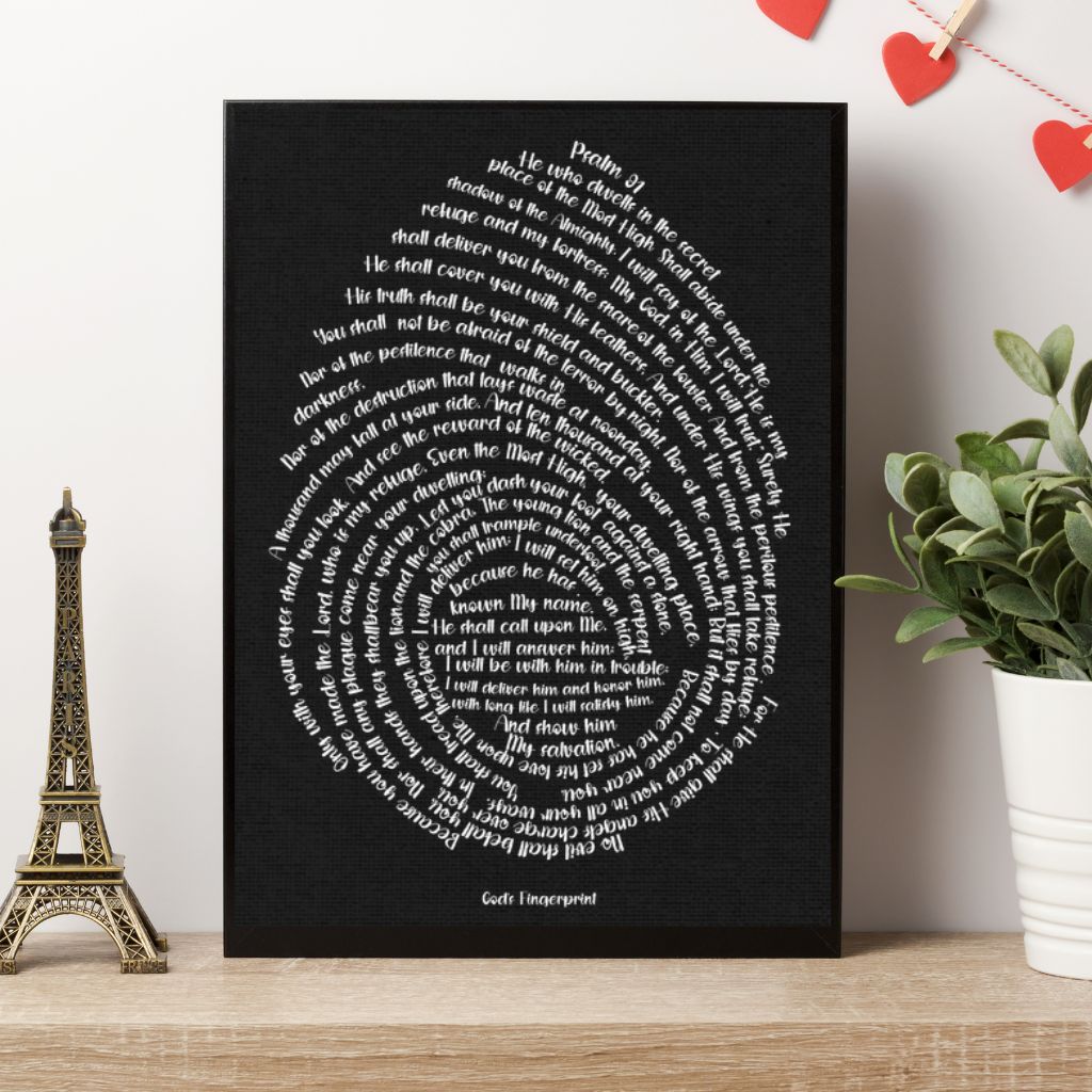 christian wall art psalm 91