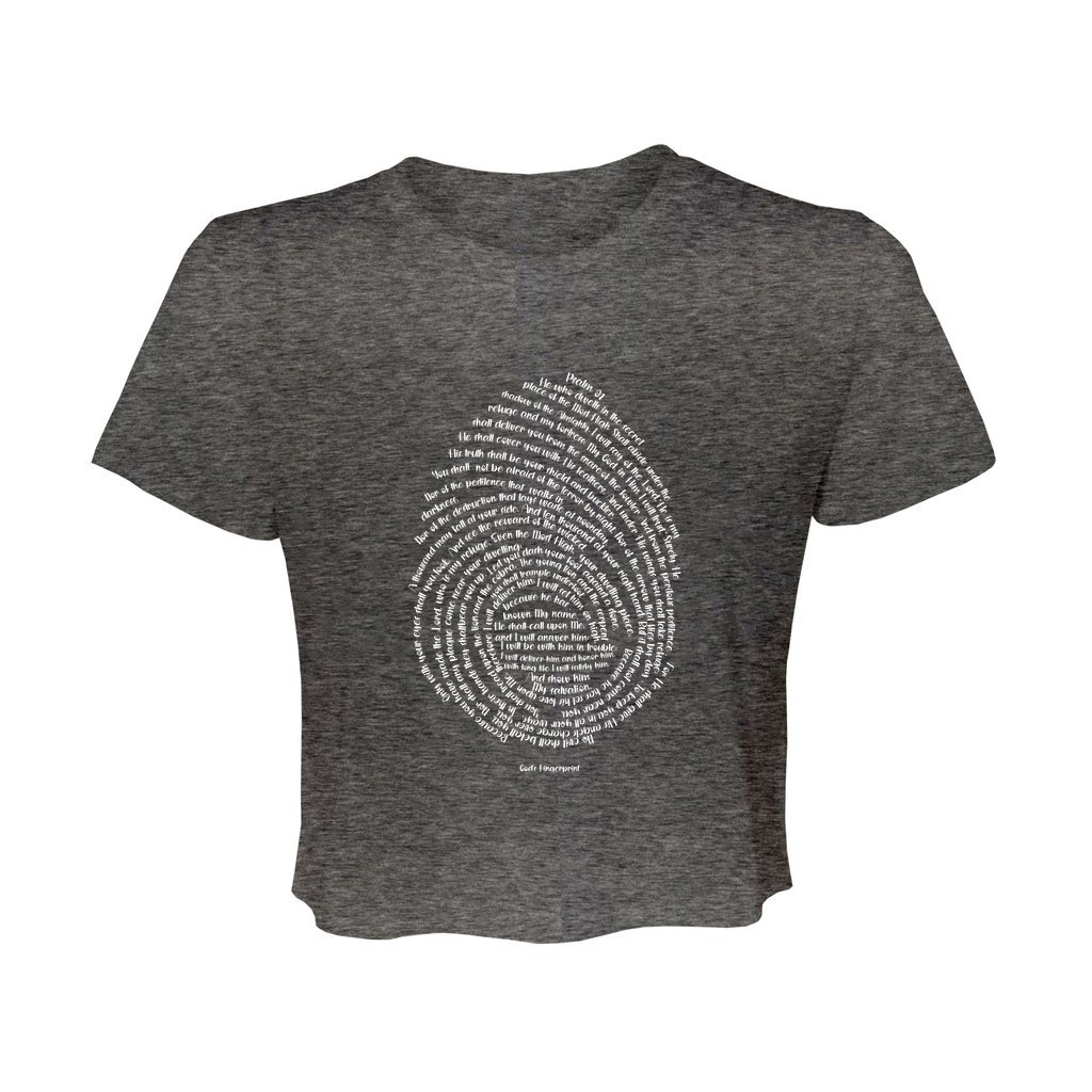 Psalm 91 Bible verse women croped tee